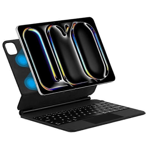 Magnetisk flydende Bluetooth-tastatur + læder tabletetui til iPad Pro 13 (2024)