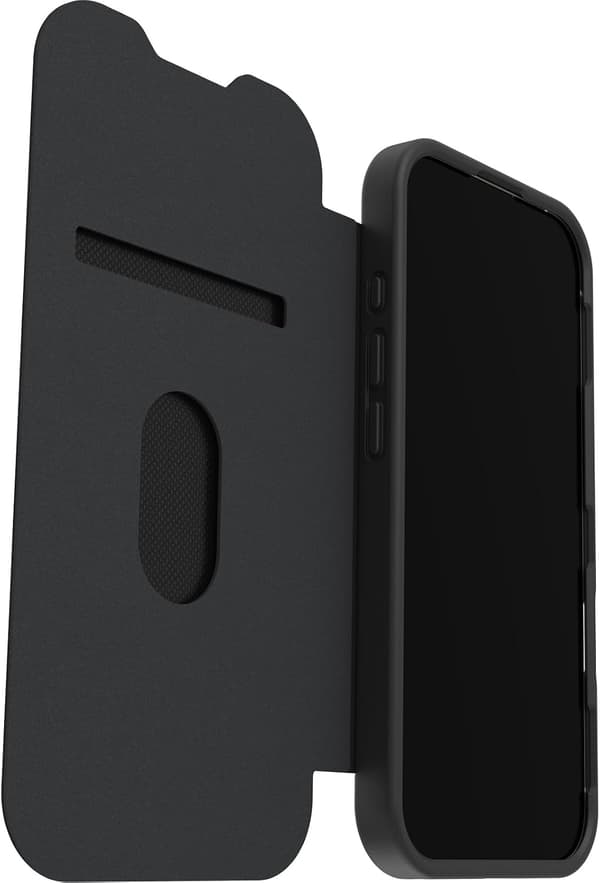 Otterbox React Series Folio MagSafe Cover til iPhone 17, Stødabsorberende Anti-Drop Cover med Kortlomme, Militærtestet Transparent/Sort iPhone 17