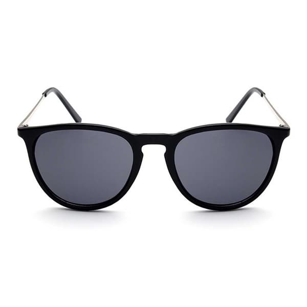 Retro solbriller blank sort mørkt glas sort black