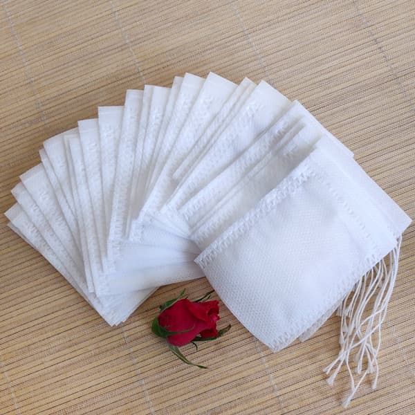 100 stk teposer/krydderposer - Tomme teposer Hvit