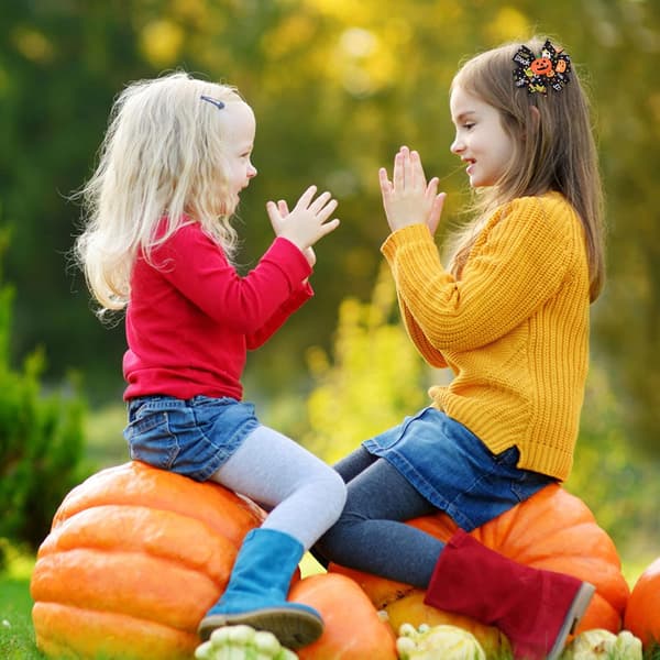 Halloween-rypsynauharusettiset hiusklipsit, tyttöjen juhlahiusasusteet