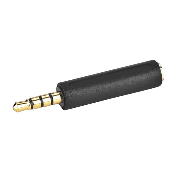 3.5mm OMTP til CTIA Konverterings Øretelefon Adapter til Øretelefon Sort (3 stk)