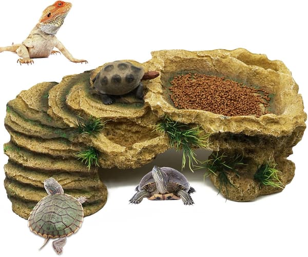 Skildpaddeplatform Stor Harpiks Skildpaddely, Amfibier, Akvatisk Habitat, Gemmested til Ramper, Salamanderplatform XL