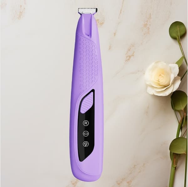 Professionel kæledyrspotehårstrimmer med LED-lys - Sikker og effektiv klipning til hunde og katte Lilla Purple