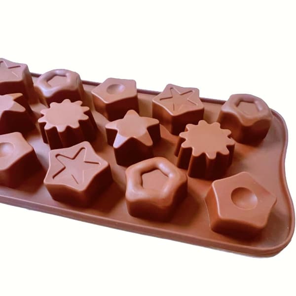 Silikoneform Stjerner & Sol Motiv – Til Chokolade, Slik & Gelé