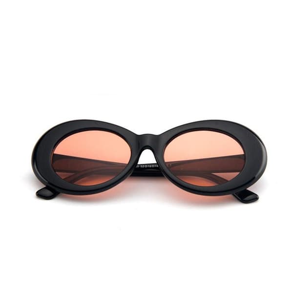 Sorte store runde retro solbriller lyse glas sorte black