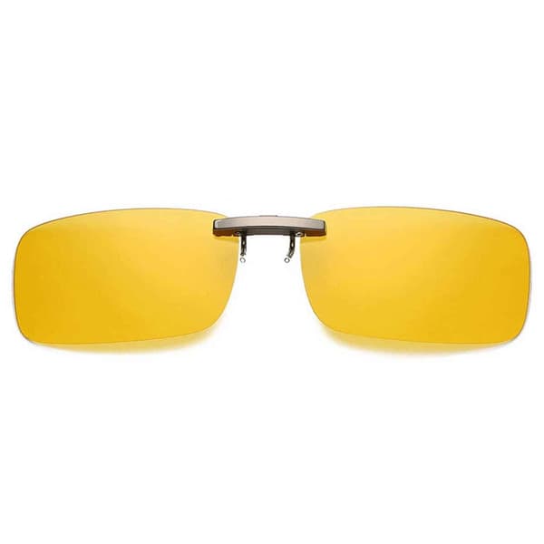 Clip-on solbriller metal gul nattesyn 37x59mm gul