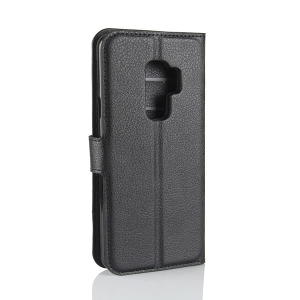 Samsung Galaxy S9 Plus Plånboksfodral Läderfodral Svart svart black