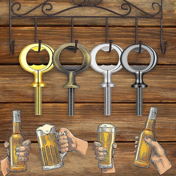 Metal Flaskeåbnere - Rustfrit Stål Indsatser Til DIY Projekter (4 Stk)