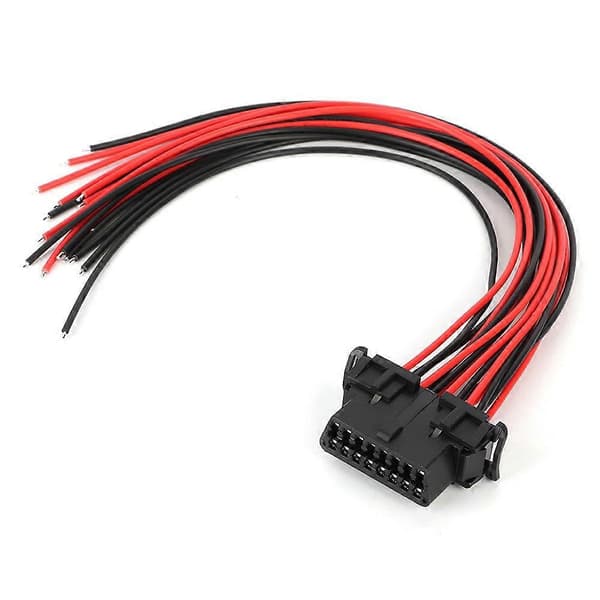 OBD2 16-Pin Han Stik Forlænger Adapter Åbning Hun Kabel Passer til Kia