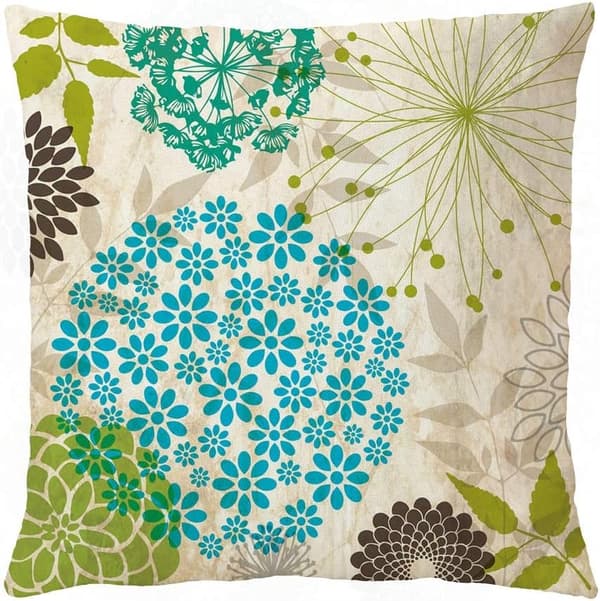 Dekorative Pyntepudebetræk Mandala Pudebetræk Grøn Blå Pyntepudebetræk 45 x 45 cm Blød Polyester Firkantet Sæt med 4