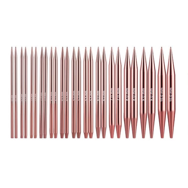 13 par utskiftbare rundpinner (3,0-10,0 mm) Rosa