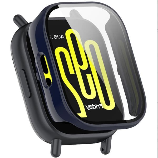 Redmi Watch 5 Active etui med skærmbeskytter i hærdet glas, sort
