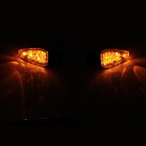 4 stk. Motorcykel Blinklys 14LED Blinklys 12V Vandtæt Universal Blinklysindikator (Røg)