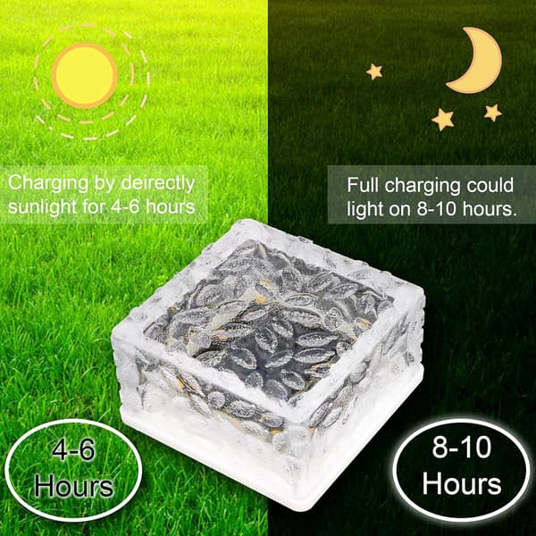 Udendørs solcellelampe - 2w IP65 - 10*10*5.5 cm - PS/ABS - varm farve - on/off lyssensor - egnet til udendørs have