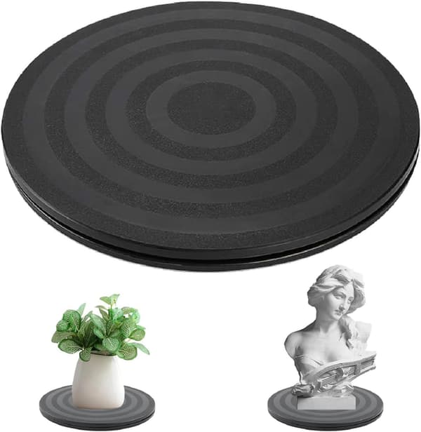 20 cm Universal Roterende Drejeskive, Solid 360° Roterende Potteskjuler Drejeskive til Højttalere Bærbare Computere Skærme (20 cm)