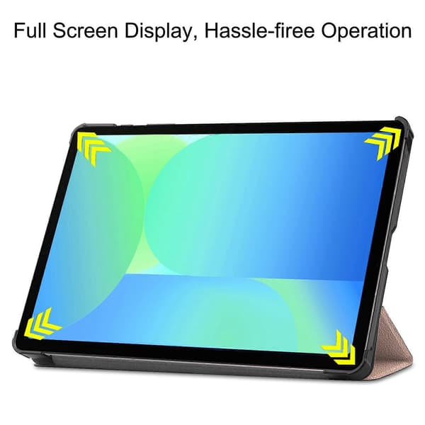 For Samsung Galaxy Tab S10 FE/S9 FE Deksel Anti-Fall Lær Stativ Tablettdeksel