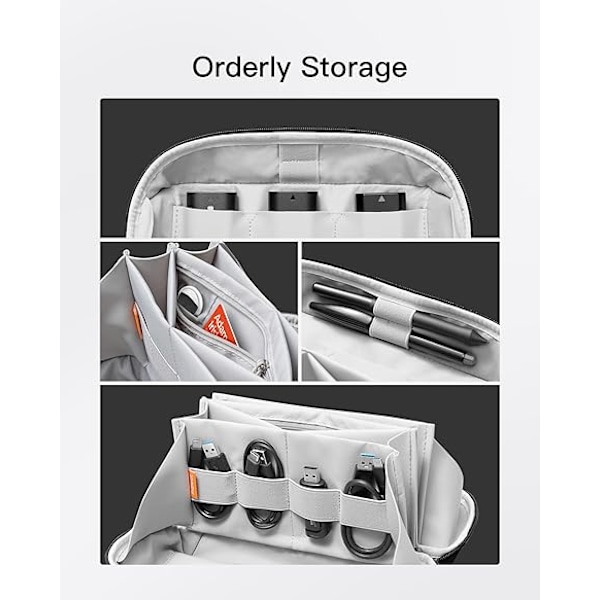 180° Öppen Kabelorganiseringsväska Elektroniktillbehör Reseväska Gadgets Organizer Stänksäker, Gadgets Organizer Påse Tech Påse Förvaringsväska