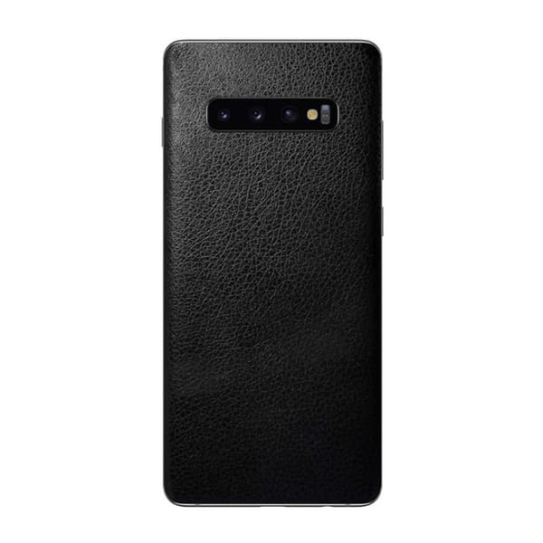 Galaxy S10 Plus nahkainen vinyylisuojakalvo musta black