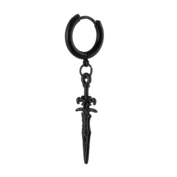 Piercingörhänge med hängande svärd svart black