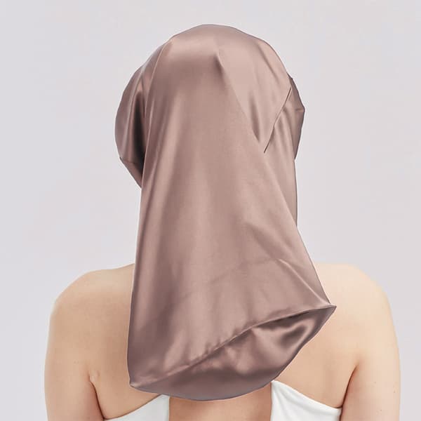Sovehætte i 100% silke LightPink