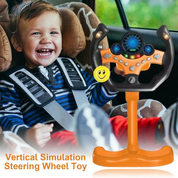 Lätt Simulerad Körleksak, Toddler Musik- och Ljudleksak, Elektrisk Tidig Utbildning Simuleringsratt (Orange1)