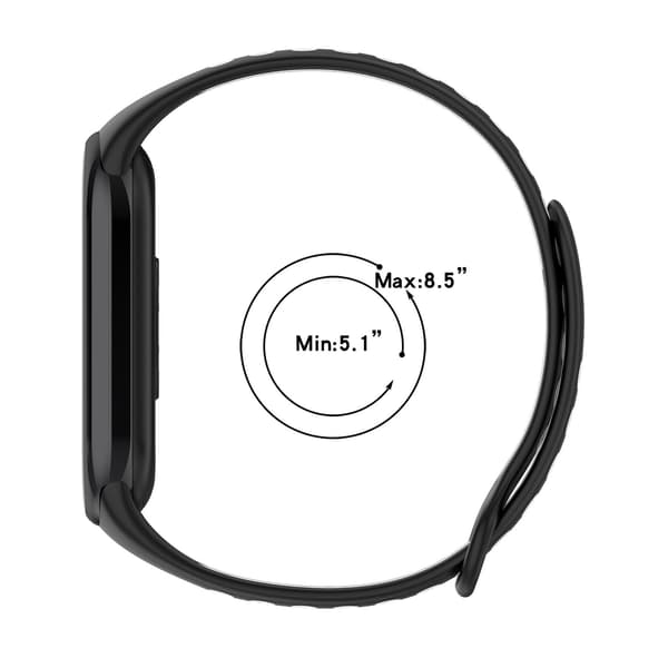Silikonrem til Xiaomi Mi Band 8 Svart+Grå
