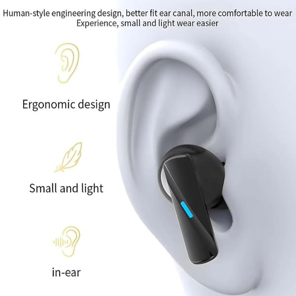 Trådløse in-ear hovedtelefoner TWS BT 5.3 Dual ENC Sort