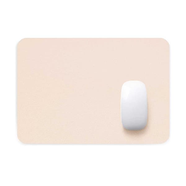 Musematte Hvit Beige PU-skinn Skinn 21x26cm hvit