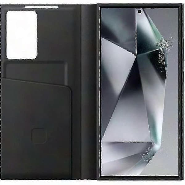 Galaxy S23 Ultra Smart View Plånboksfodral, Svart Flip Cover Skyddsfodral