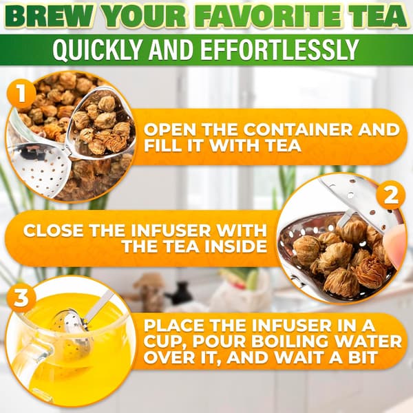 10 stk. Hjerte Te-infuser til Løs Te - Te-diffusere til Løse Te-blade - Te-si - Hjerteformet Te-infuser