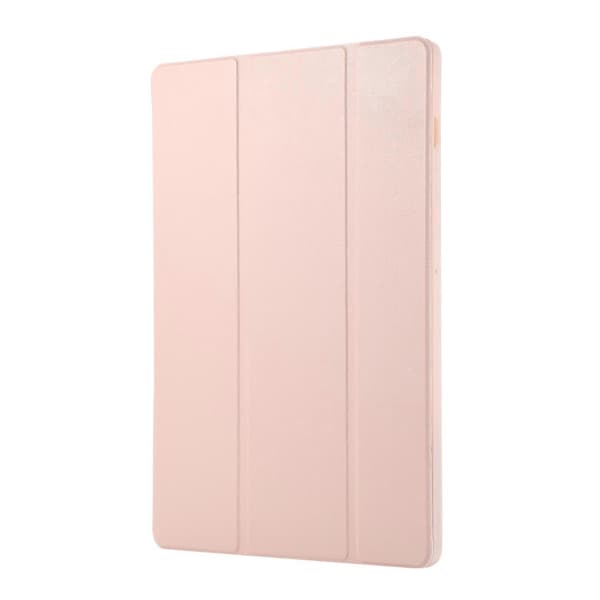 For Samsung Galaxy Tab S10+ Deksel med Pennholder Solid Farge Tri-Fold Stativ PU Lær+Nettbrettdeksel