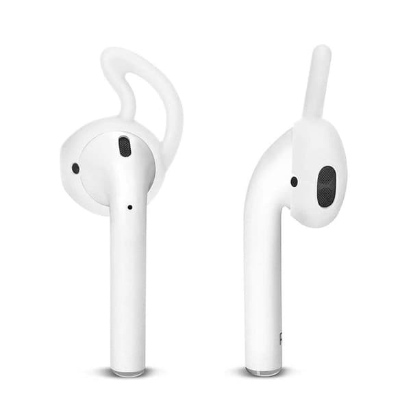AirPods silikon ørepropper med krok ørekroker øreputer hvit white