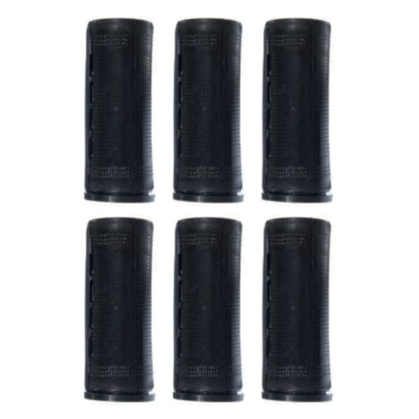 Hårrullar för volym, magiska hårrullar med klämmor för långt hår, värmefria hårrullar svarta 6-pack Black