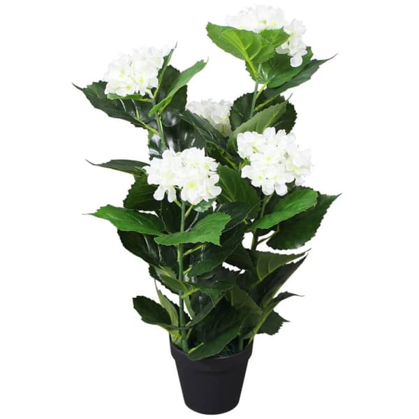 Konstgjord växt Hortensia med kruka 60 cm vit