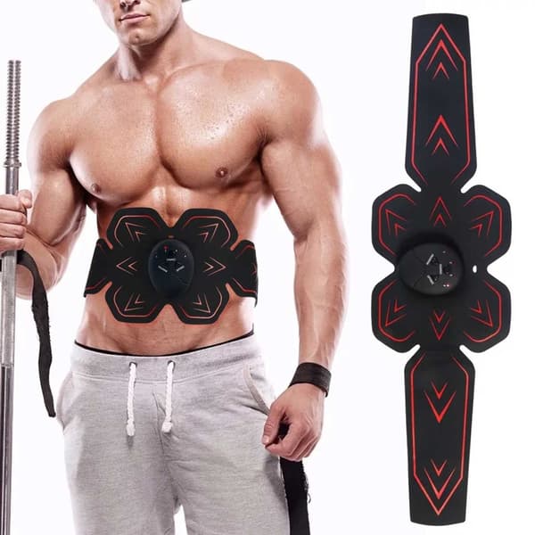 Oblique Pro EMS magtränare - Elektrisk muskelstimulator Abs svart black