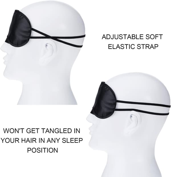 10-pack Ögonmask Skuggskydd Ögonbindel Resesömnmask med Näskudde, Svart