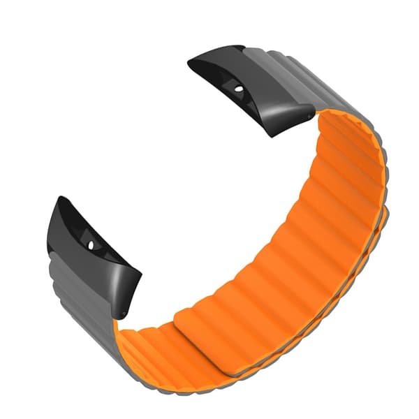 Silikone magnetisk urrem kompatibel med Garmin Forerunner 45/45S/Swim 2 - Flere farver Grå+Orange Grey+Orange