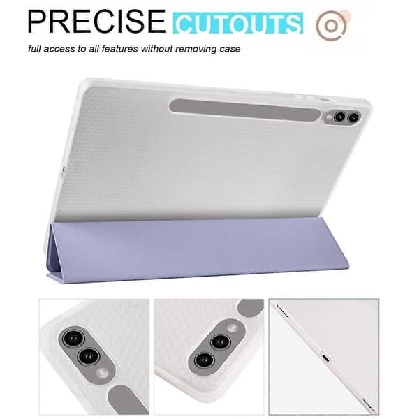 Fodral för Samsung Galaxy Tab S10+ med Pennhållare Tri-Fold Ställ Tablet Skydd Auto Wake/Sleep