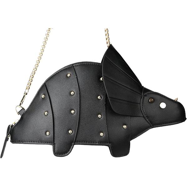 Dinosaurie Axelväska, PU Stegosaurus Crossbody Väska för Flickor och Kvinnor
