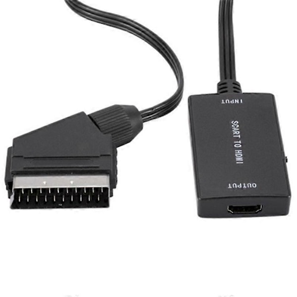 Scart till HDMI-omvandlare Ljudomvandlare Videokabelboxadapter Stöder 1080P HD-omvandlingsadapter