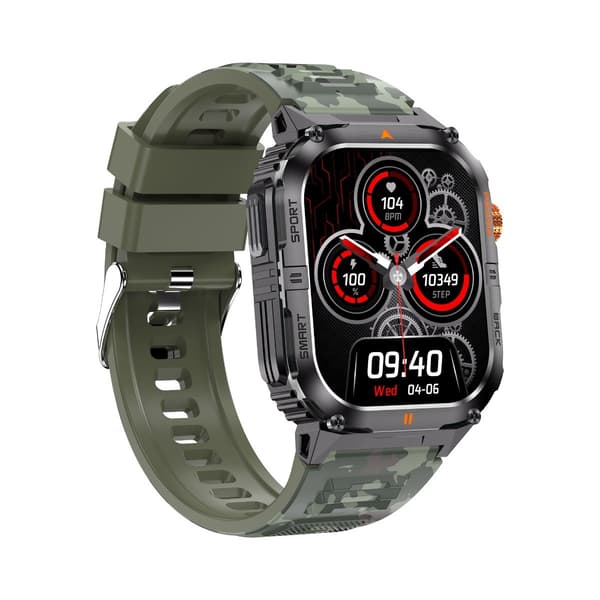 Multifunktionell Smartwatch med Hälsoövervakning och Bluetooth-samtalsfunktioner Kompatibel med Android och iOS Grön Green