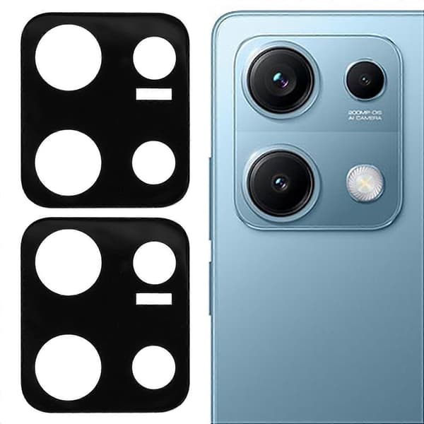 2 st Kameraskydd för Xiaomi Redmi Note 14S 4G, Silke Tryck Linsfilm 3D Arc Edge