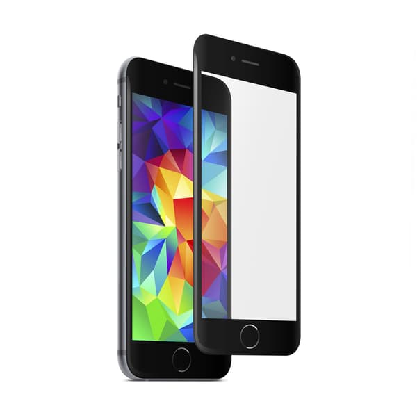 iPhone 6/6s HD Skärmskydd Kolfiber Härdat Glas Svart svart black