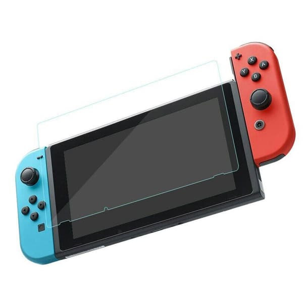2-pakning Nintendo Switch-kompatible skjermbeskyttere i herdet glass transparent