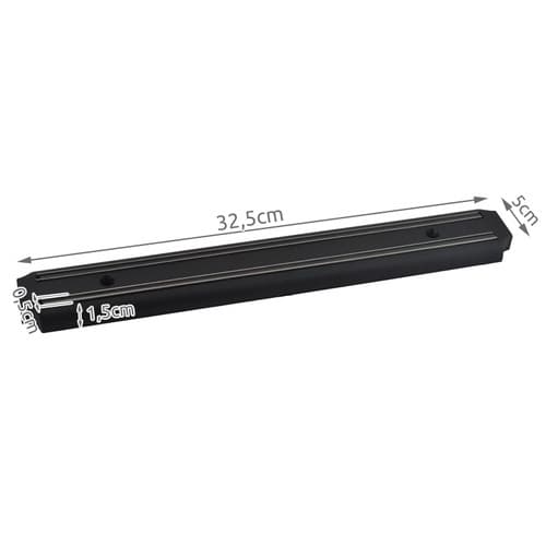 Magnetlist for kniver 32,5 cm svart black