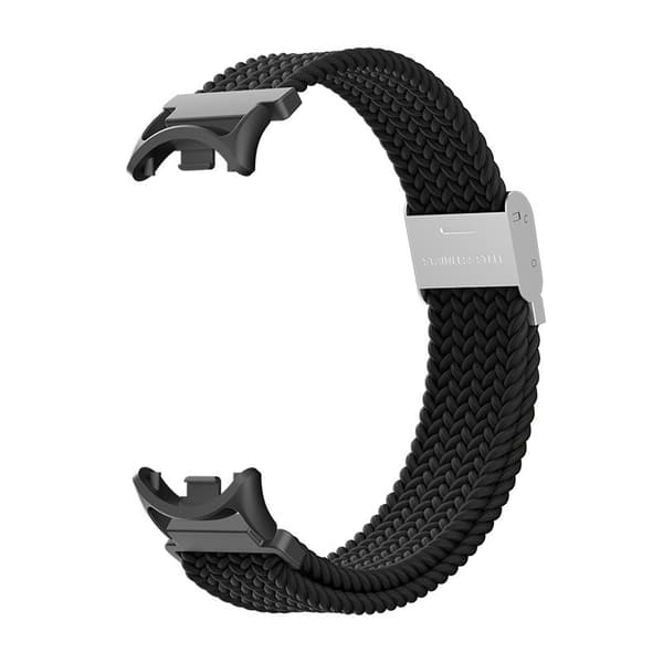 Kudottu nailonranneke Xiaomi Mi Band 8/9:lle, musta Black