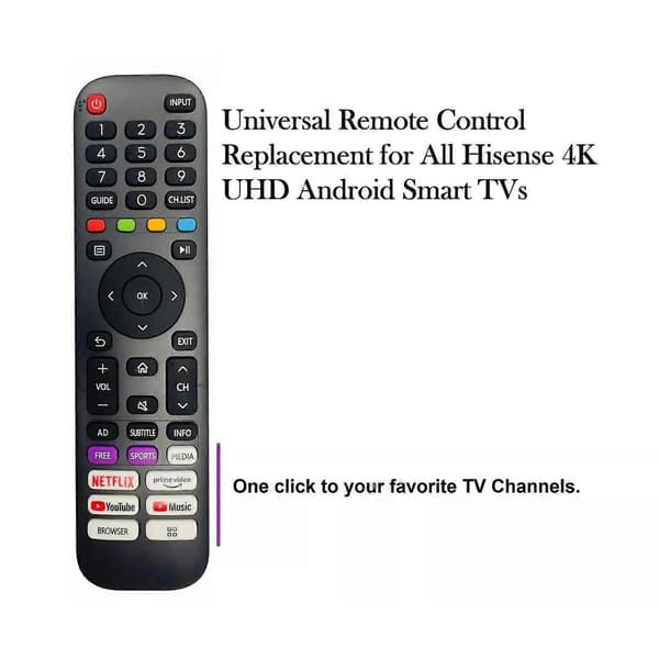 Typ A EN2AE30H Universell Fjärrkontroll Ersättning För Hisense 4K UHD Android Smart TV