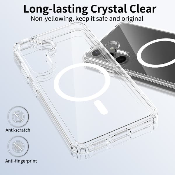 Galaxy S24 Ultra Magnetiskt Mobilskal Magsafe Kompatibelt Transparent transparent