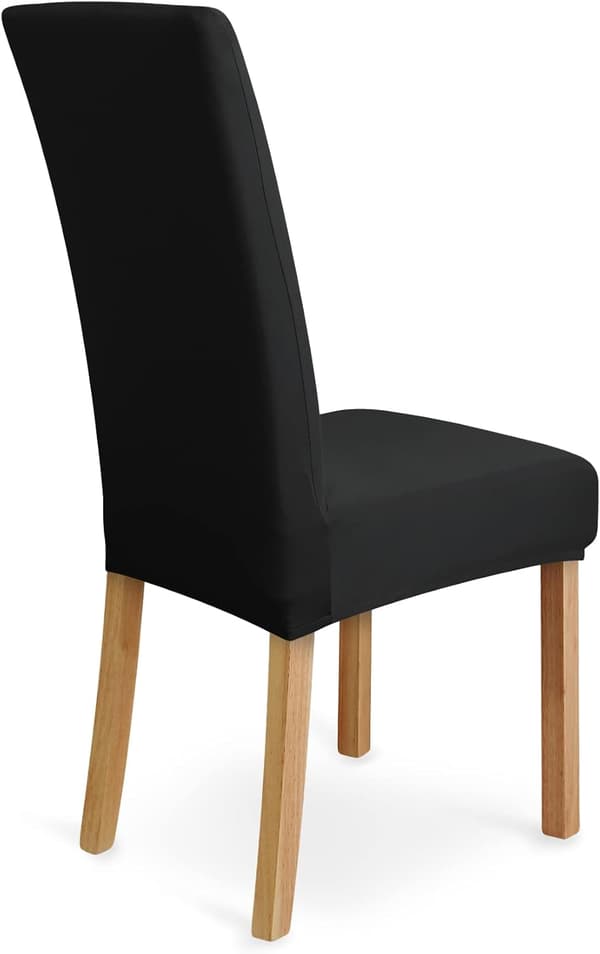 Stretch Spisebordstol Trekk, Sett med 4, Mørk Grå